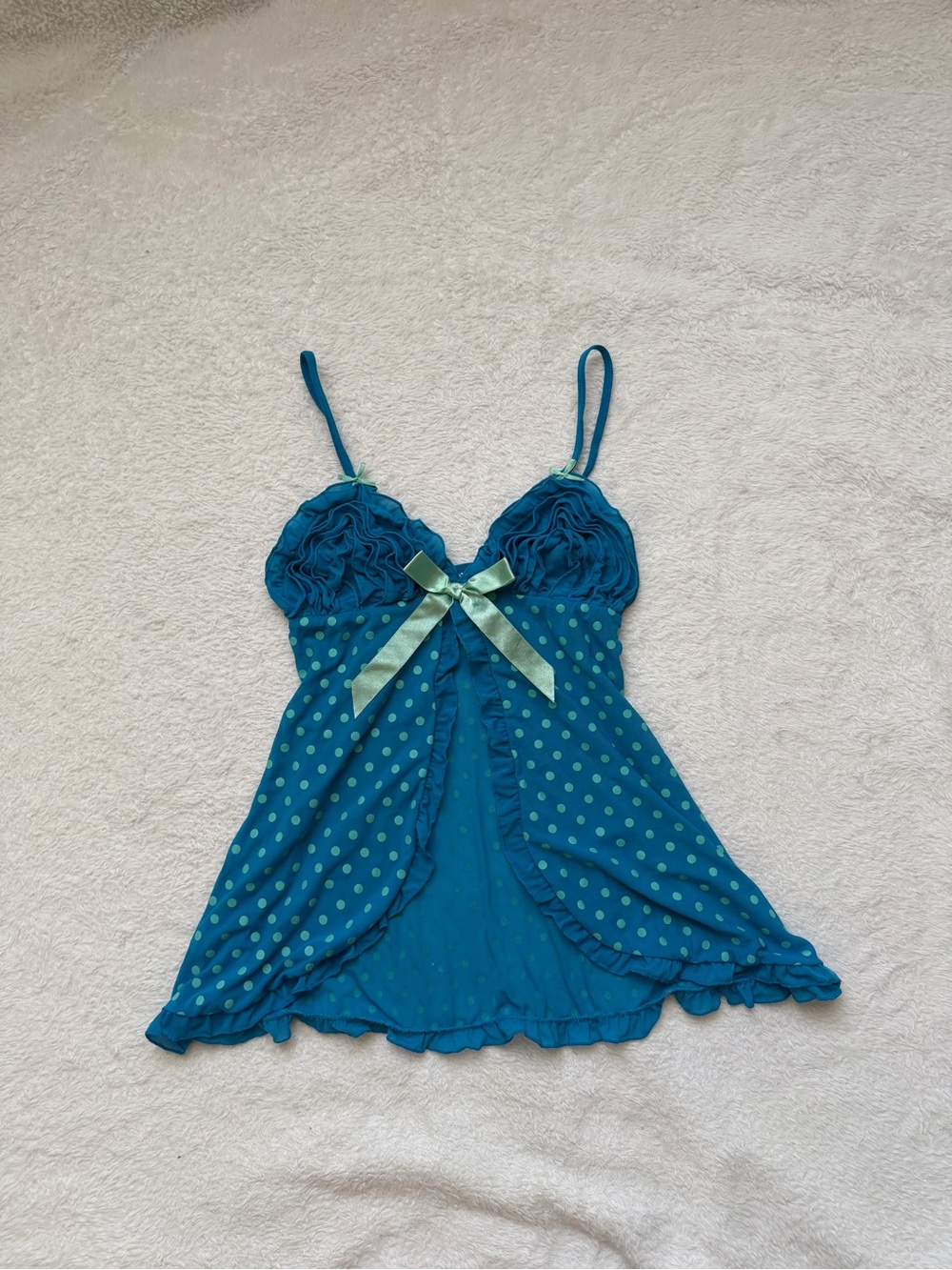 Ethereal Y2k Rampage polka dot ruffled fairy cami - Picture 2 of 5